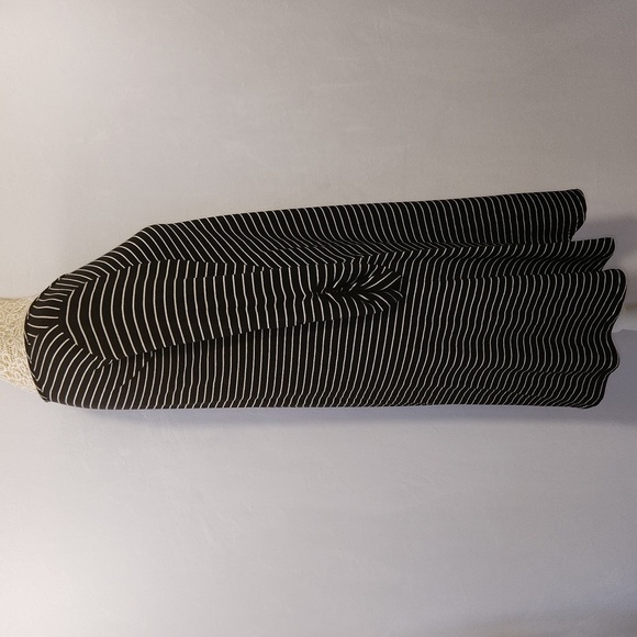 Garnet Hill Dress Tunic Striped 3/4 Sleeve Ruched Viscose Pullover Stretch Casua - Picture 8 of 13